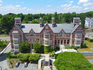 Methuen City Hall at 41 Pleasant Street in historic city center of Methuen, Massachusetts MA, USA. 