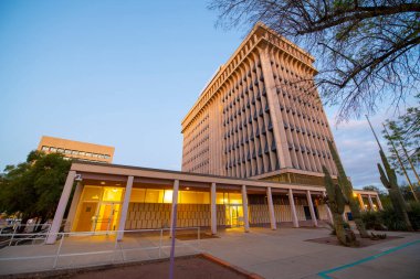 Tucson City Hall on El Presidio Plaza in downtown Tucson, Arizona AZ, USA. 
