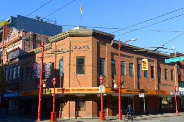 Beijing Building on 89 E Pender Street at Columbia Street in historic Chinatown in city of Vancouver, British Columbia BC, Canada. 
