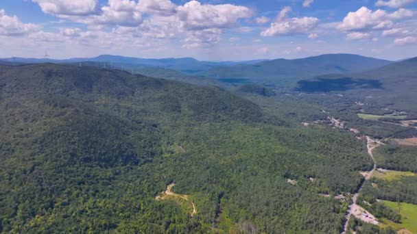 Aerial View Plymouth Rural Landscape Tenney Mountain Summer White Mountain — Video