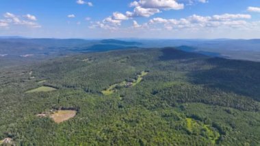 Aerial view of the Stinson Mountain in summer with White Mountain National Forest at the background in town of Ellsworth, New Hampshire NH, USA. 