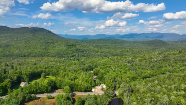 Aerial View Stinson Mountain Summer White Mountain National Forest Background — Stockvideo
