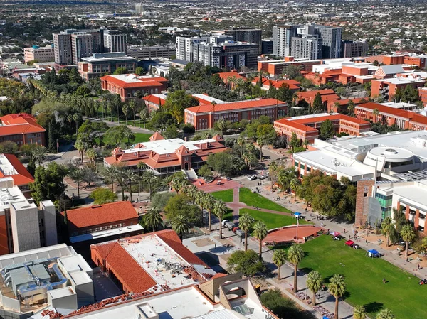 Vista Aérea Del Campus Principal Universidad Arizona Incluyendo University Mall — Foto de Stock