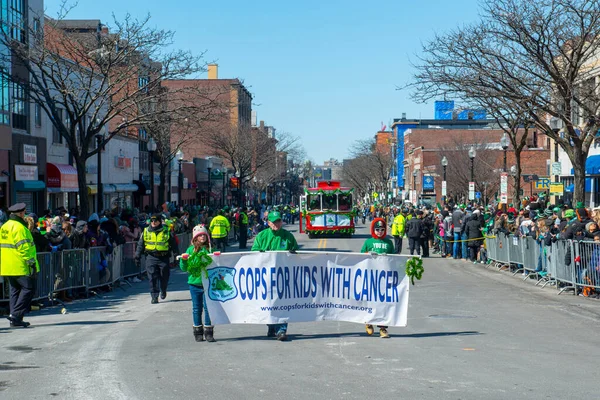 Cops Kids Cancer March 2018 Saint Patrick Day Parade Boston — Stock Fotó