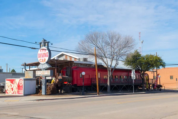 Restaurante Big Tex Bbq Vagón Tren Railroad Avenue Centro Histórico — Foto de Stock