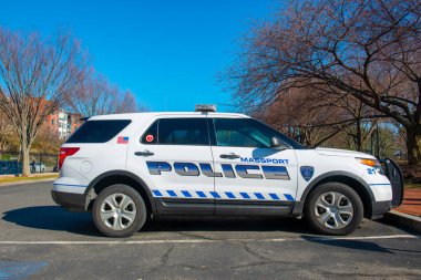 Massport Polis Müdahale Aracı Boston yakınlarındaki Boston Limanı Massachusetts MA, ABD. 