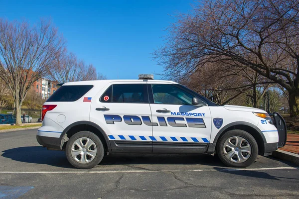 Massport Police Ford Interceptor Suv Boston Harbor East Boston City — Stock Photo, Image