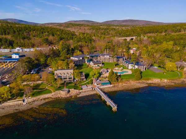 Widok Lotu Ptaka Ihg Holiday Inn Parku Narodowym Acadia Zatoce — Zdjęcie stockowe