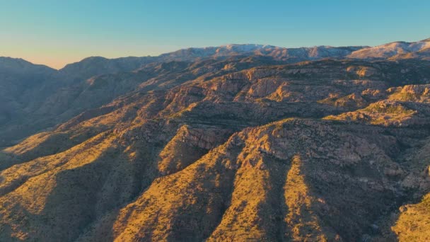 Mount Lemmon Aerial View Sunset Thimble Peak Vista Pima County — Stock video