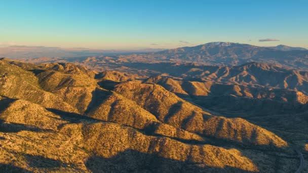 Mount Lemmon Aerial View Sunset Thimble Peak Vista Pima County — ストック動画