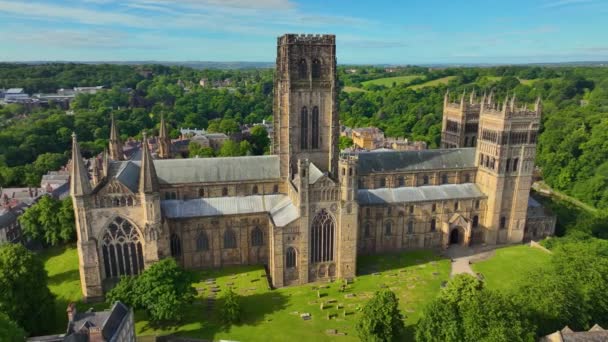 Durham Cathedral Cathedral Historic City Center Durham England Durham Castle — Wideo stockowe