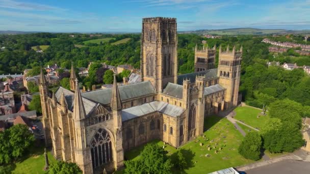 Durham Cathedral Cathedral Historic City Center Durham England Durham Castle — Stok video