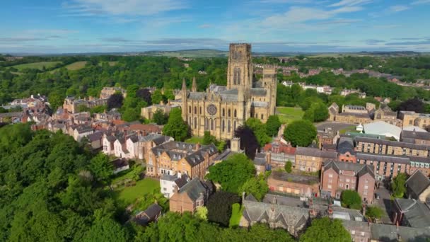 Durham Cathedral Cathedral Historic City Center Durham England Durham Castle — Video Stock