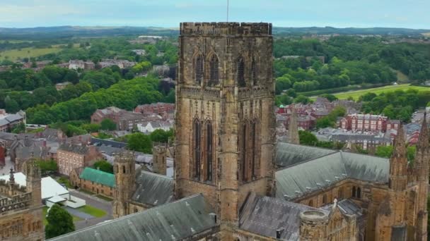 Durham Cathedral Cathedral Historic City Center Durham England Durham Castle — Stockvideo