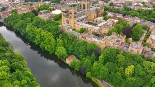 Durham Cathedral Cathedral Historic City Center Durham England Durham Castle — Stockvideo