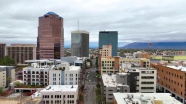 Tucson şehir merkezi modern şehir hava manzarası Church Avenue ve Stone Avenue Tucson, Arizona AZ, ABD. 