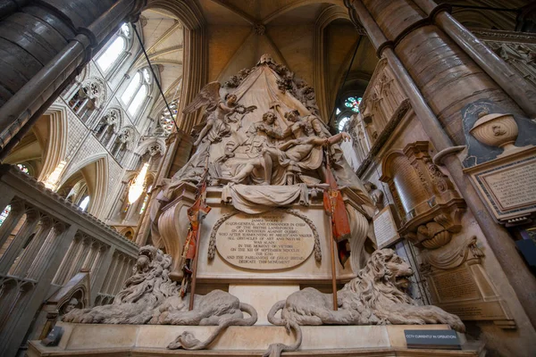 Major General James Wolfe Memorial Westminster Abbey Church World Heritage — Stock Photo, Image