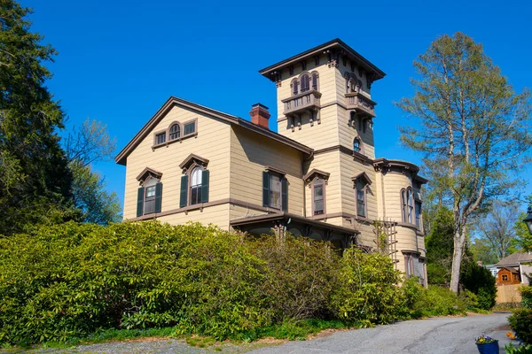 사뮤엘 챈들러 하우스는 1846 매사추세츠주 렉싱턴의 역사적 중심부에 Goodwin Road — 스톡 사진