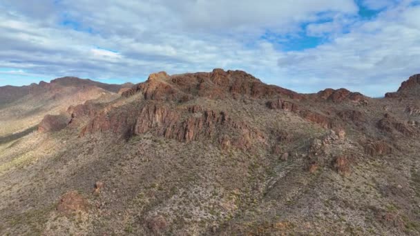 Vista Aérea Las Montañas Tucson Con Paisaje Del Desierto Sonora — Vídeos de Stock