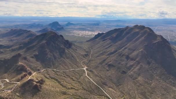 Szlak Yetman Pomiędzy Grzbietem Ringtail Szczytem Golden Gate Górach Tucson — Wideo stockowe