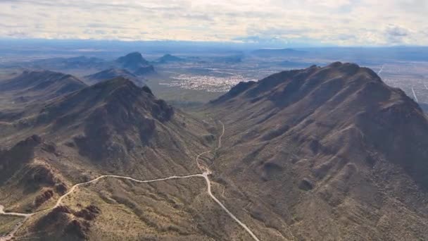 Yetman Trail Entre Ringtail Ridge Golden Gate Peak Tucson Mountains — Vídeo de Stock