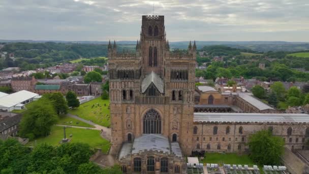 Durham Cathedral Cathedral Historic City Center Durham England Durham Castle — Vídeos de Stock