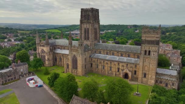 Durham Cathedral Cathedral Historic City Center Durham England Durham Castle — Vídeos de Stock