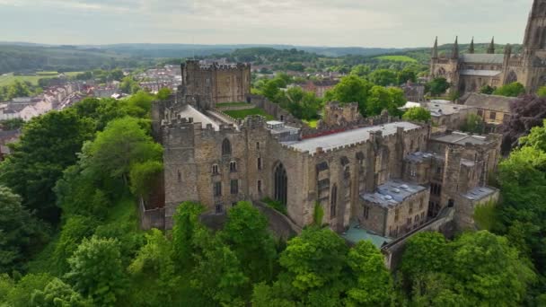 Durham Castle Norman Style Castle Historic City Center Durham England — Stockvideo