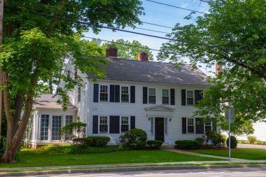 Lewis P. Gleason Homestead 31 Büyük Cadde 'de Bedford, Massachusetts MA, ABD' nin tarihi şehir merkezinde.. 