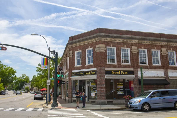 1740 Massachusetts Bulvarı 'ndaki tarihi ticari bina tarihi şehir merkezi Lexington, Massachusetts MA, ABD. 