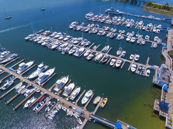 Green Bean Wentworth Marina Aerial View Mouth Piscataqua River New — Stockfoto