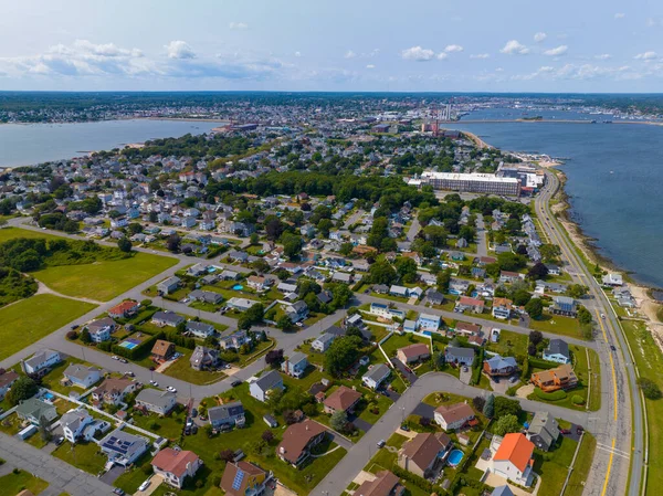 New Bedford Harbor East Coast Utsikt Nær Clarks Point Med – stockfoto