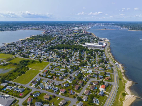New Bedford Harbor East Coast Εναέρια Άποψη Κοντά Clarks Point — Φωτογραφία Αρχείου