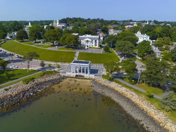 Plymouth tarihi şehir merkezi, Plymouth Rock binası, Plymouth, Massachusetts MA, ABD. 