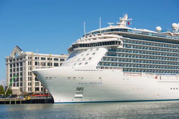 Regal Princess Princess Cruise Line Attraccata Boston Cruise Port Nel — Foto Stock