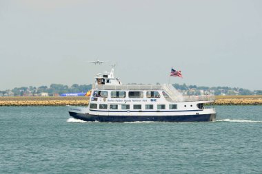 Boston Harbor Cruise gemisi Fort INDEPENCE Boston Limanı, Massachusetts MA, ABD. 