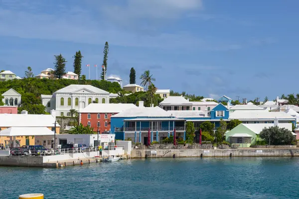 Edifícios Históricos Beira Mar São Jorge George Harbour Nas Bermudas — Fotografia de Stock
