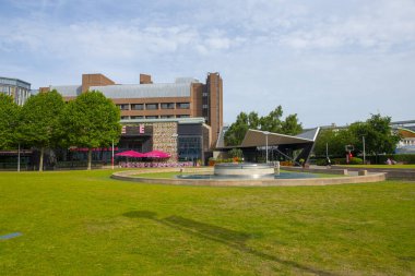 Chavasse Park, Liverpool, Merseyside, İngiltere şehir merkezinde. Liverpool Denizcilik Ticaret Şehri UNESCO 'nun Dünya Mirası Alanıdır. 