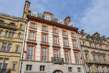 Historic commercial building on Castle Street in city center of Liverpool, Merseyside, UK. Liverpool Maritime Mercantile City is a UNESCO World Heritage Site. 