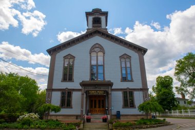 Pepperell Belediye Binası Pepperell, Massachusetts MA, ABD 'nin tarihi şehir merkezinde 1.. 