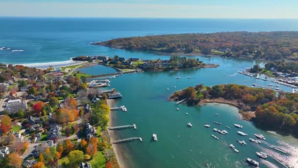 York Nehri Nin Ağzında York Limanı Ndaki Maine Abd Deki — Stok video
