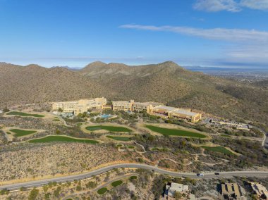 JW Marriott Tucson Starr Geçidi Tatil Köyü ve Saguaro Ulusal Parkı 'nın yanındaki Tuscon, Arizona AZ, ABD. 
