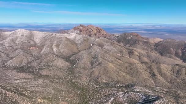 Stone Columns Aka Hoodoos Aerial View Sugarloaf Mountain Chiricahua National — Video