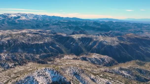 Stone Columns Aka Hoodoos Aerial View Sugarloaf Mountain Chiricahua National — Stock Video