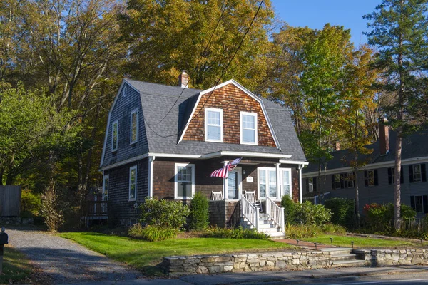 Historic residence building at King Philip Historic District in town of Sudbury, Massachusetts MA, USA.