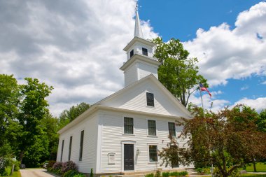 Brookline Halk Kütüphanesi, tarihi şehir merkezi Brookline, New Hampshire NH, ABD. 