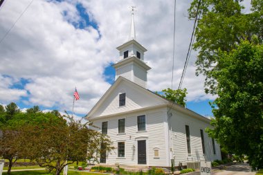 Brookline Halk Kütüphanesi, tarihi şehir merkezi Brookline, New Hampshire NH, ABD. 