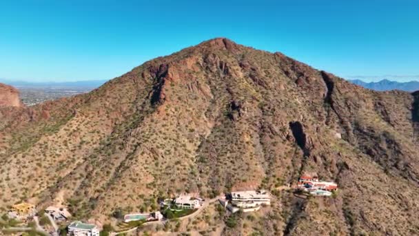 Camelback Mountain Aerial View City Phoenix Arizona Usa — Stockvideo