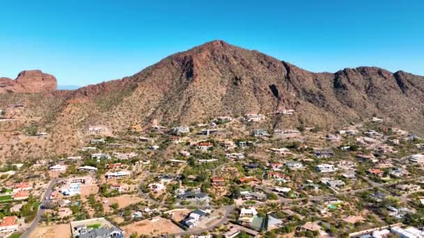 Camelback Mountain Aerial View City Phoenix Arizona Usa — ストック動画