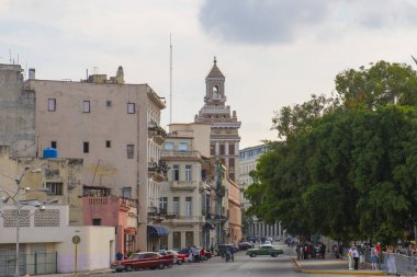Bacardi Binası (Edificio Bacardi) Avenida Belgica 'daki Calle San Juan de Dios Sokağı, Old Havana (La Habana Vieja), Küba. Eski Havana bir Dünya Mirası Alanı. 